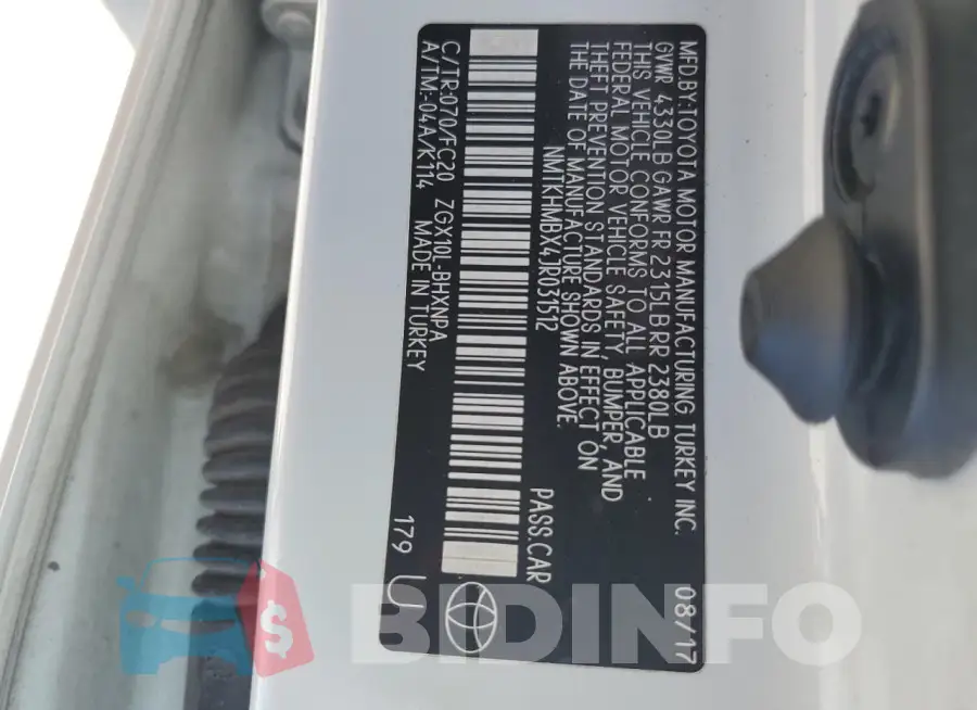 NMTKHMBX4JR031512 Photo# 13