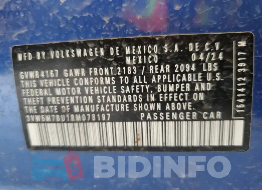 3VW5M7BU1RM078197 Photo# 12