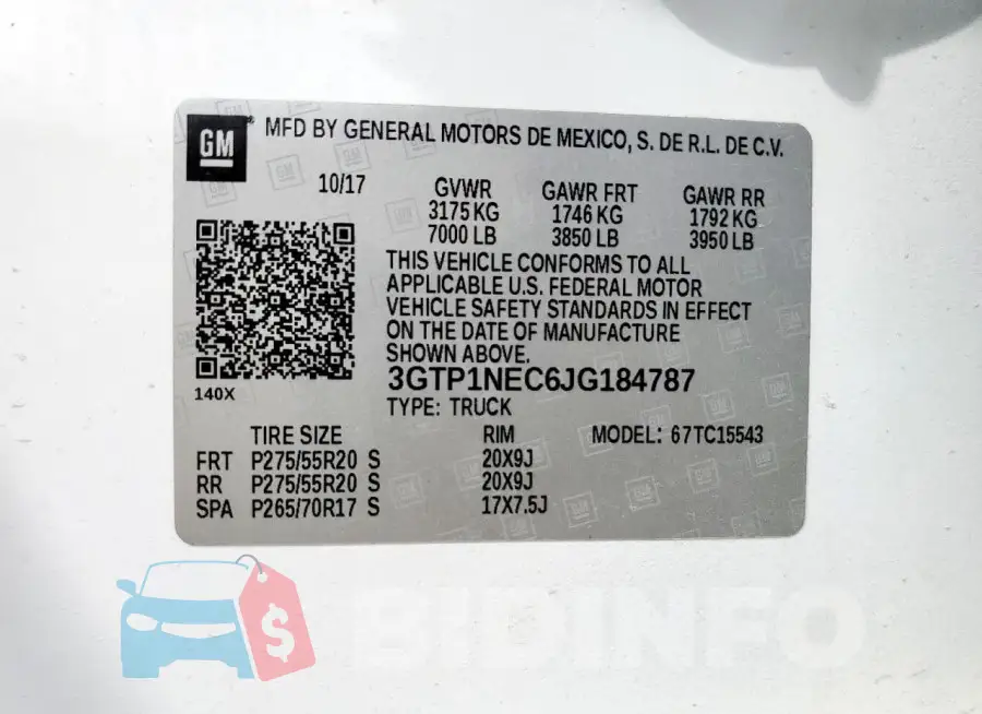 3GTP1NEC6JG184787 Photo# 13