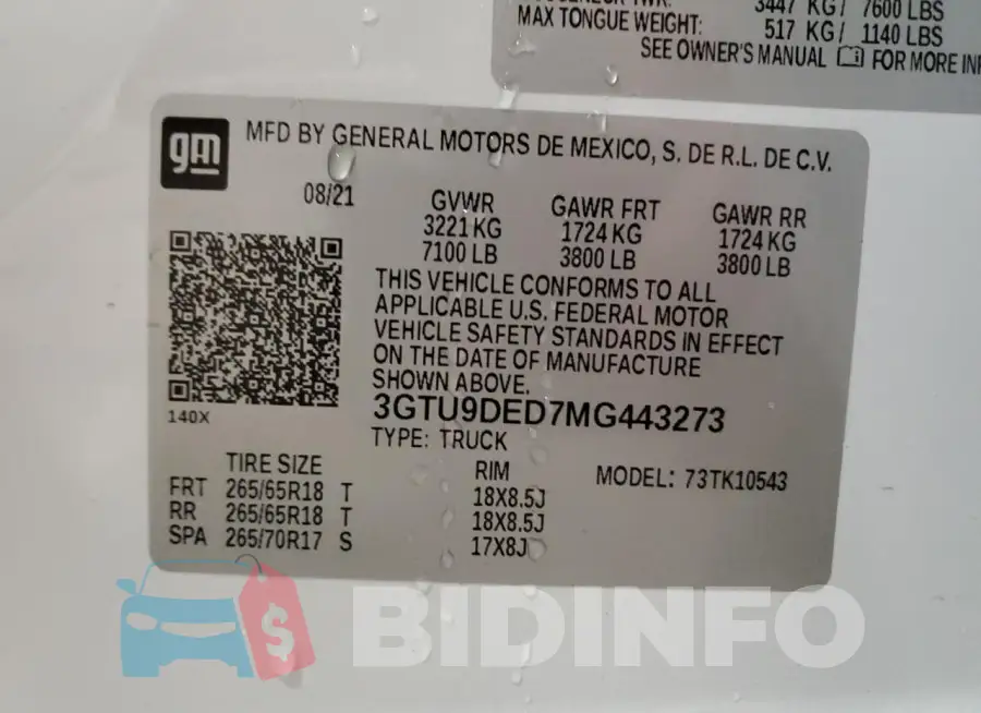 3GTU9DED7MG443273 Photo# 13