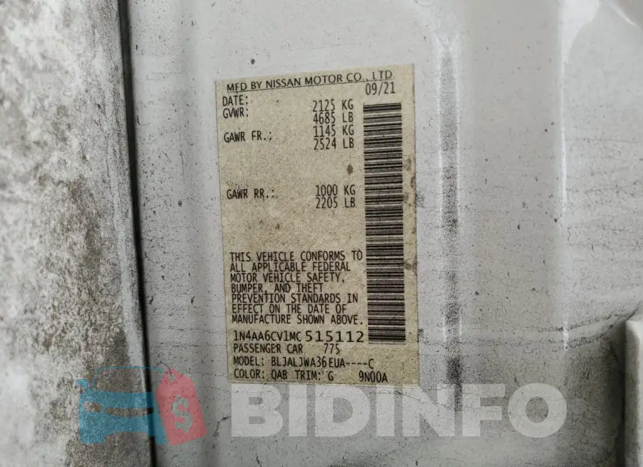 1N4AA6CV1MC515112 Photo# 13