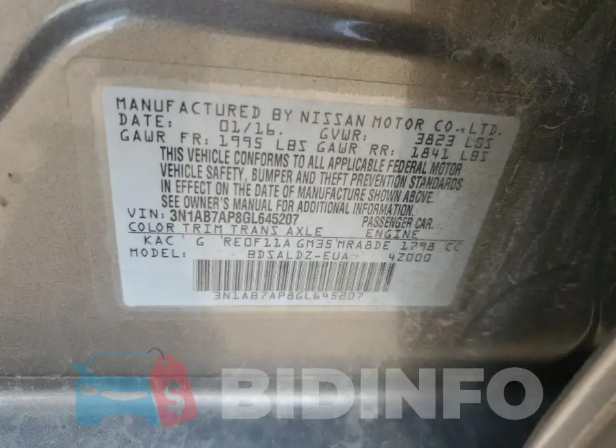 3N1AB7AP8GL645207 Photo# 12