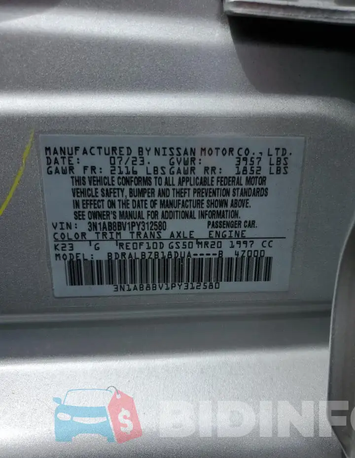3N1AB8BV1PY312580 Photo# 13