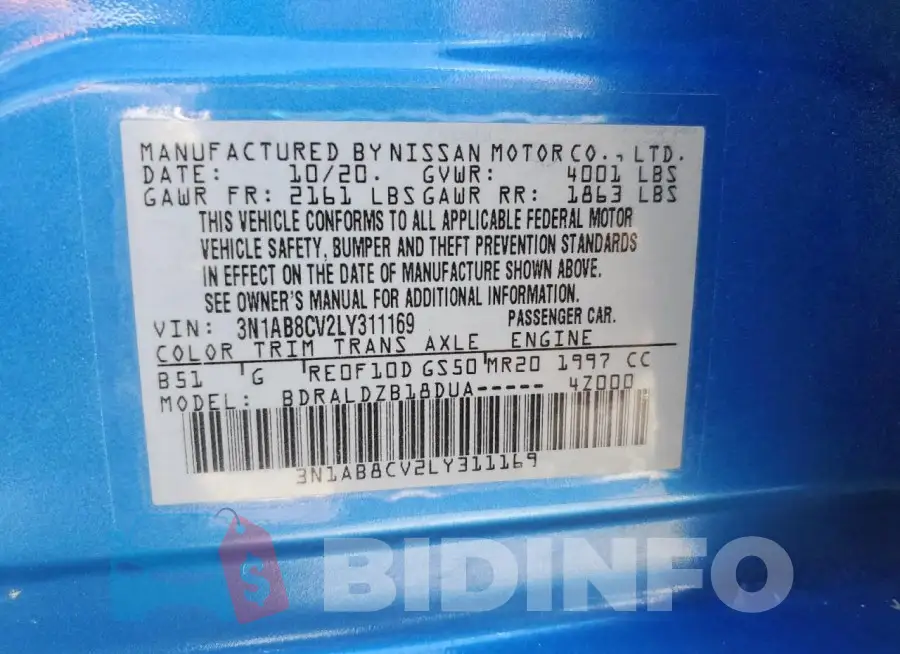 3N1AB8CV2LY311169 Photo# 12