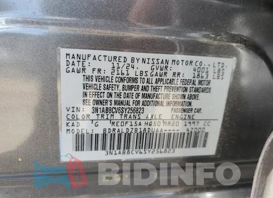 3N1AB8CV6SY256823 Photo# 12