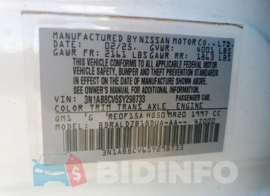 3N1AB8CV6SY298733 Photo# 12