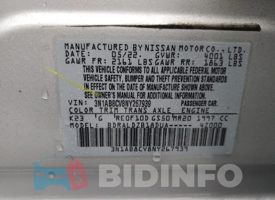 3N1AB8CV8NY267939 Photo# 12