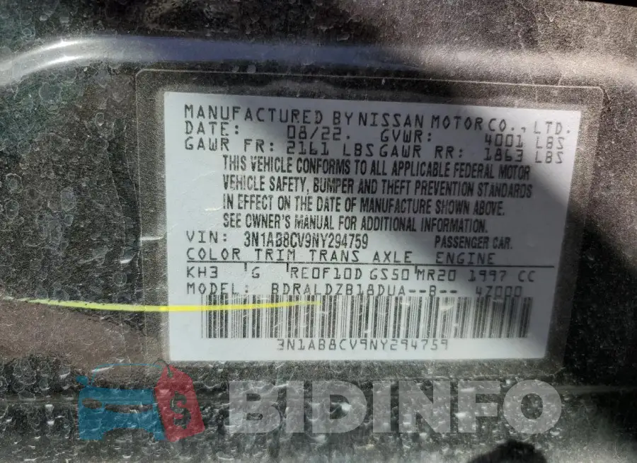 3N1AB8CV9NY294759 Photo# 12