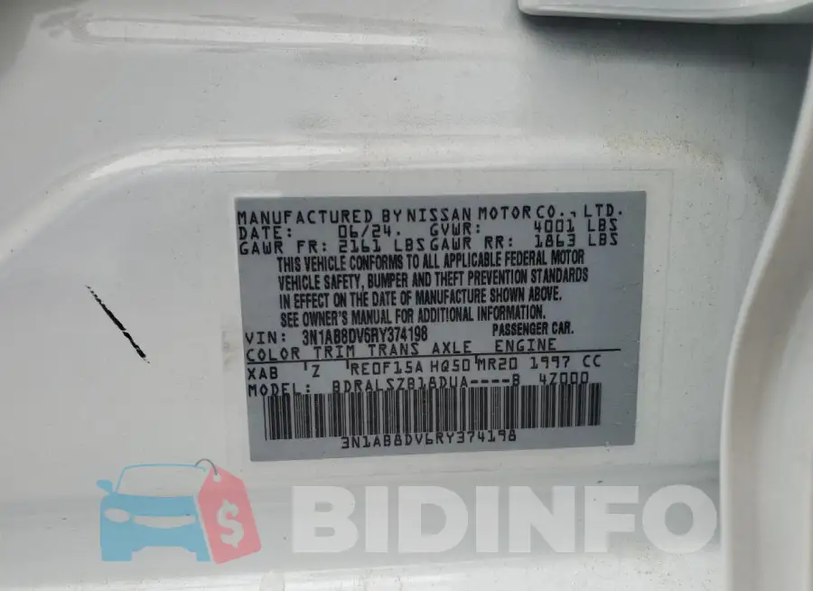 3N1AB8DV6RY374198 Photo# 12
