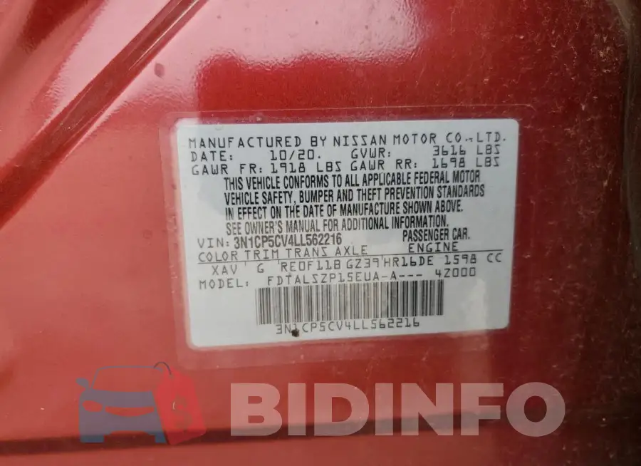 3N1CP5CV4LL562216 Photo# 13