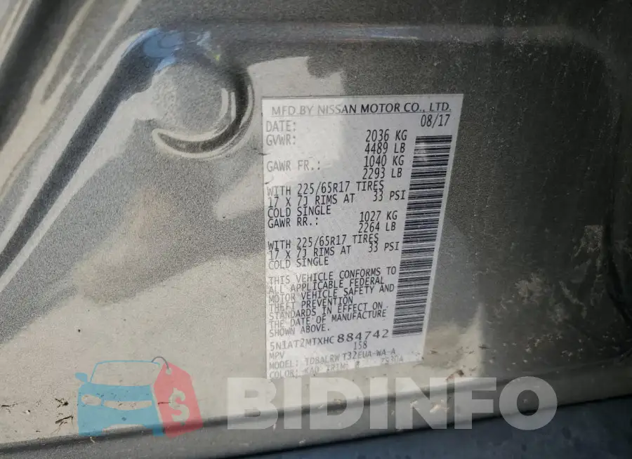 5N1AT2MTXHC884742 Photo# 13