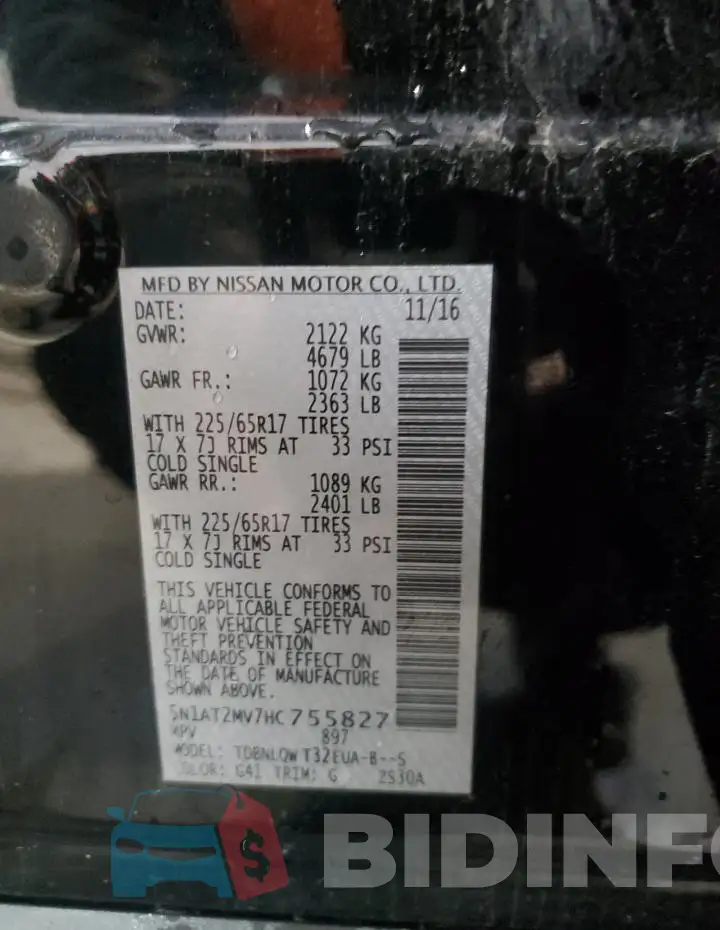 5N1AT2MV7HC755827 Photo# 13