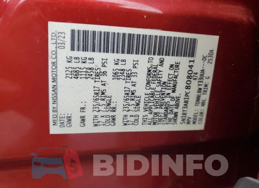5N1BT3AB1PC808041 Photo# 14