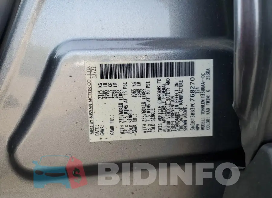 5N1BT3BB3PC768270 Photo# 14