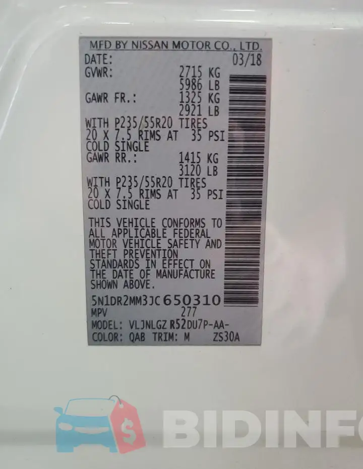 5N1DR2MM3JC650310 Photo# 13