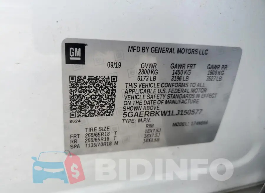5GAERBKW1LJ150577 Photo# 13