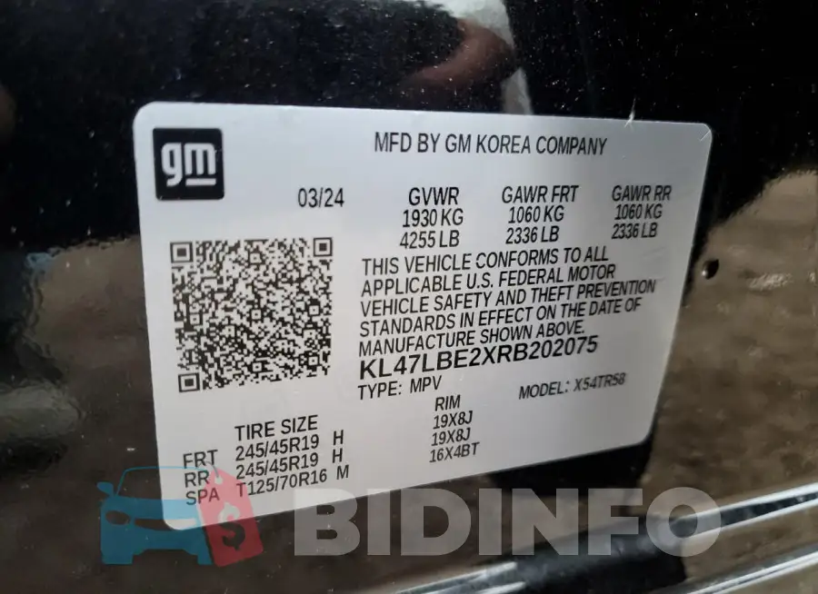 KL47LBE2XRB202075 Photo# 12