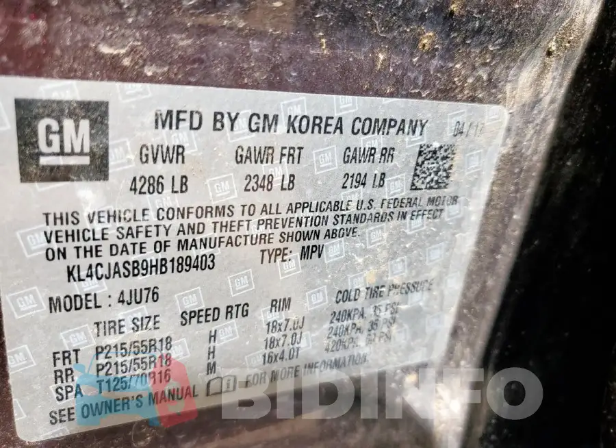KL4CJASB9HB189403 Photo# 13