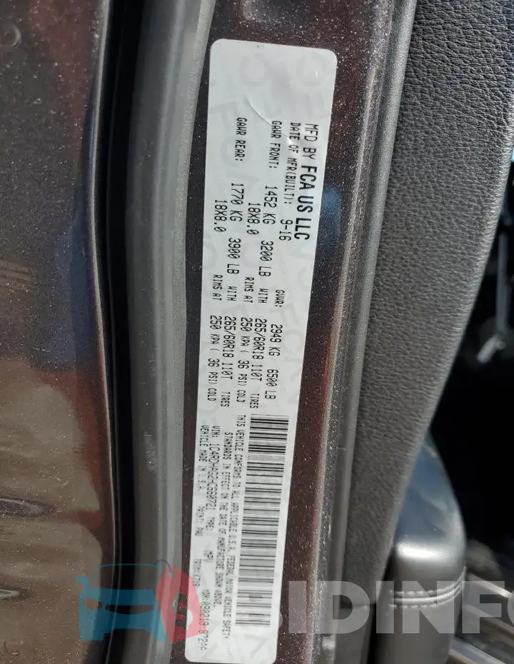 1C4RDHAG2HC660721 Photo# 14