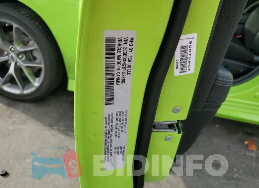 2C3CDXHG3PH598803 Photo# 12
