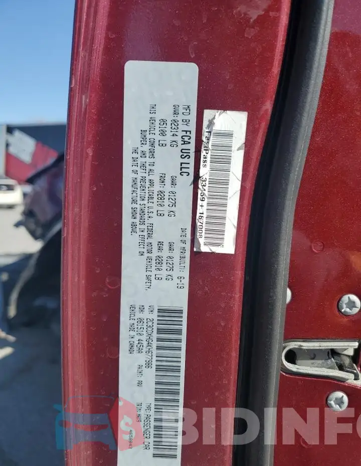 2C3CDXHG4KH677986 Photo# 13