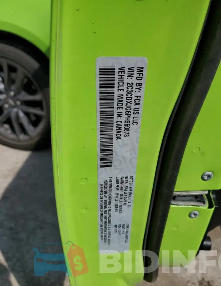 2C3CDXJG6PH560878 Photo# 12