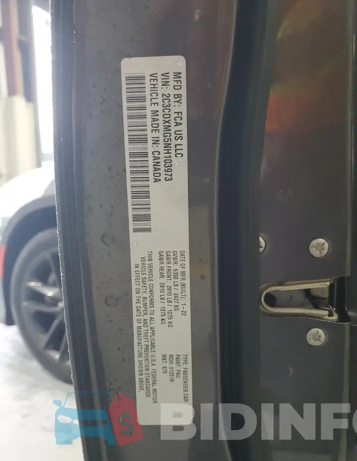 2C3CDXMG5NH103973 Photo# 12