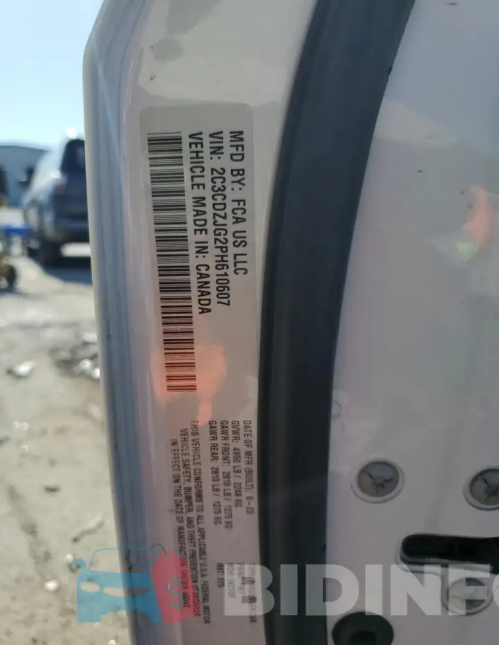 2C3CDZJG2PH610607 Photo# 12
