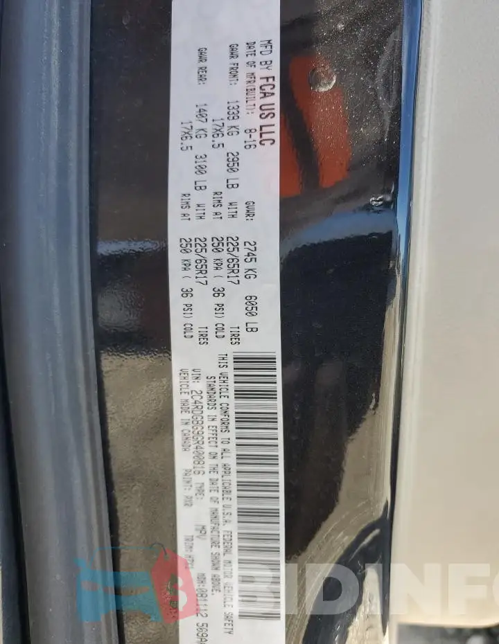 2C4RDGBG9GR400816 Photo# 13