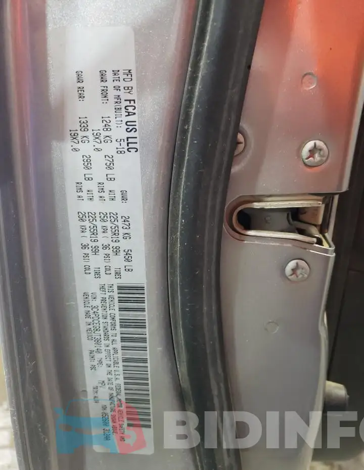3C4PDCEG8JT380140 Photo# 13