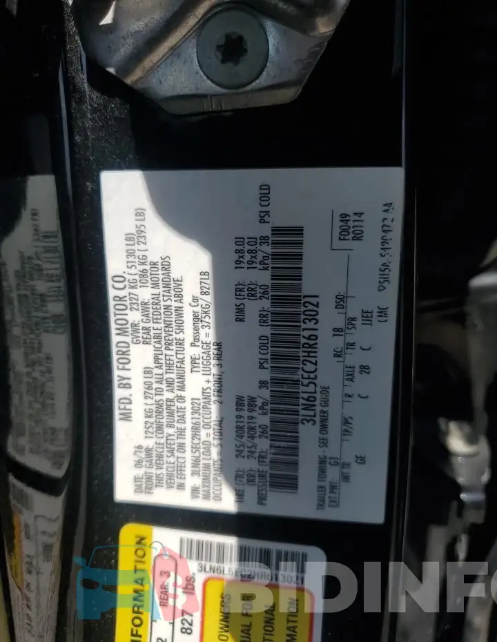 3LN6L5EC2HR613021 Photo# 12