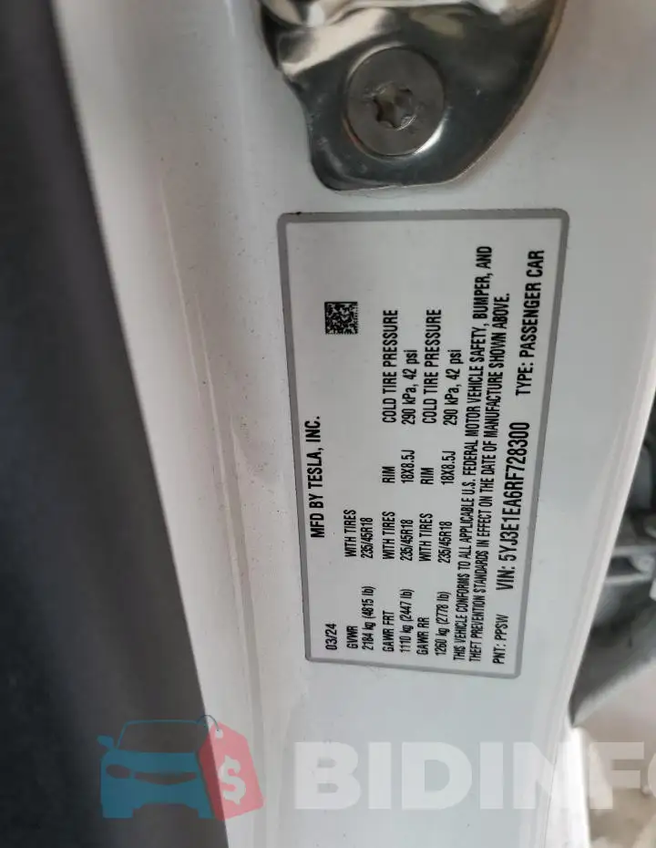 5YJ3E1EA6RF728300 Photo# 12