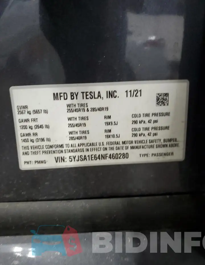 5YJSA1E64NF460280 Photo# 12