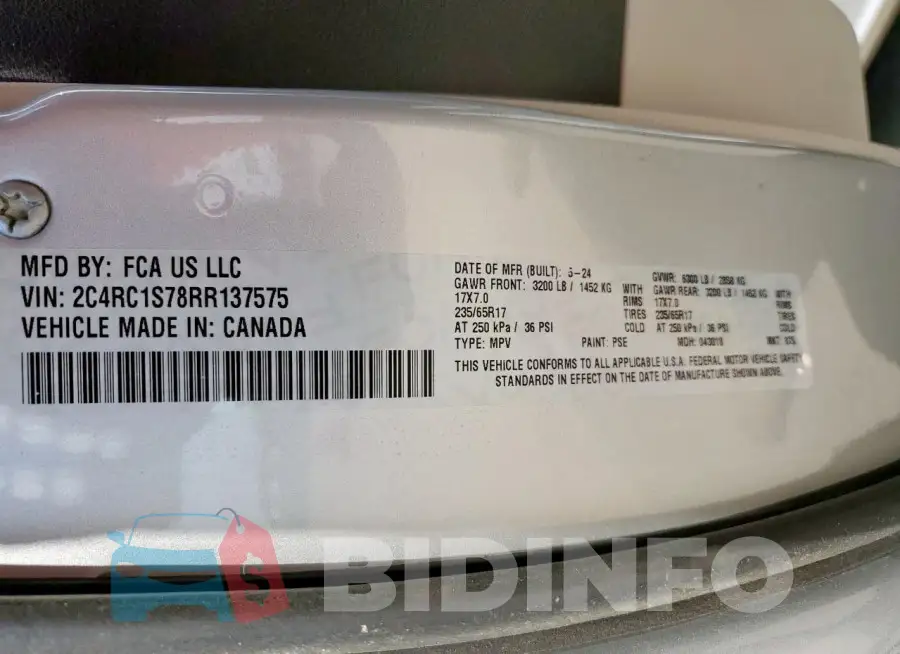 2C4RC1S78RR137575 Photo# 14