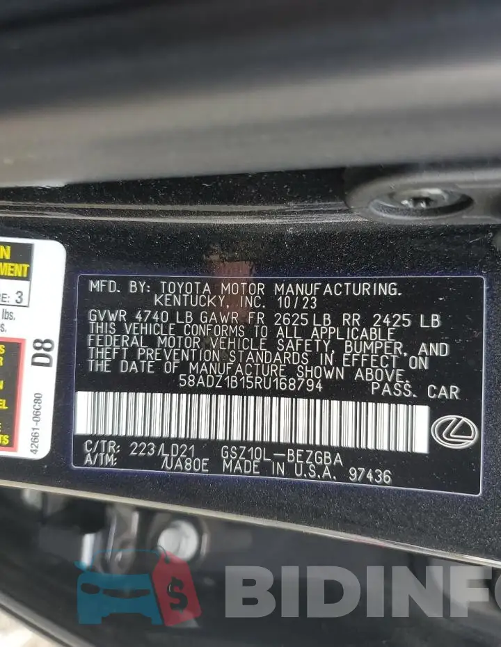 58ADZ1B15RU168794 Photo# 13