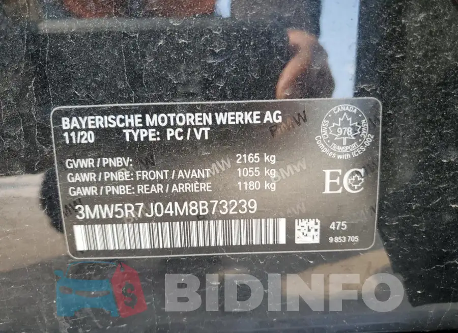 3MW5R7J04M8B73239 Photo# 13