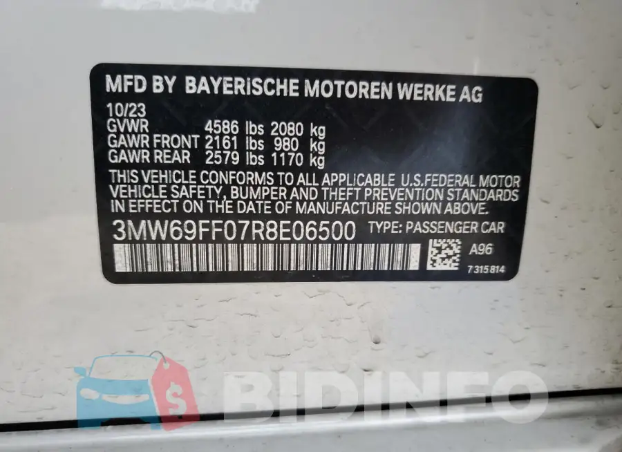 3MW69FF07R8E06500 Photo# 12