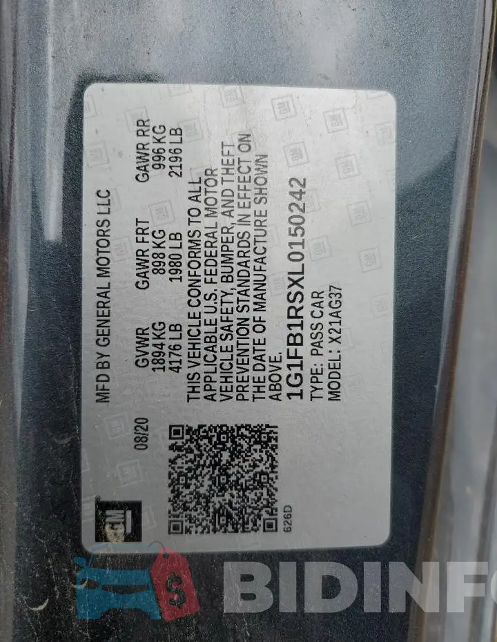 1G1FB1RSXL0150242 Photo# 13