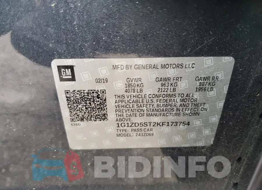 1G1ZD5ST2KF173754 Photo# 12