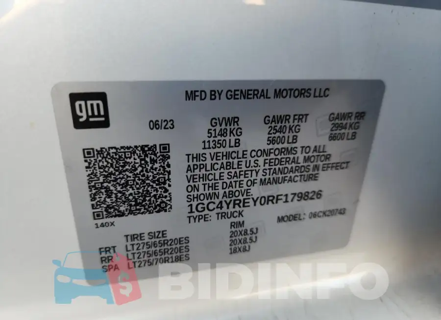 1GC4YREY0RF179826 Photo# 12