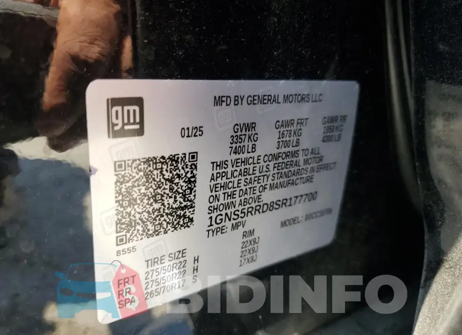 1GNS5RRD8SR177700 Photo# 14