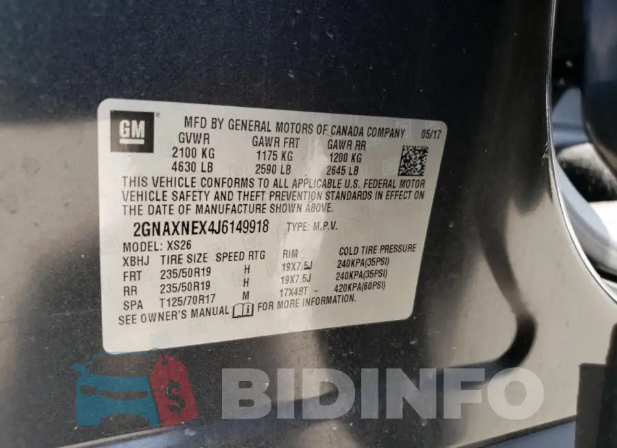 2GNAXNEX4J6149918 Photo# 13