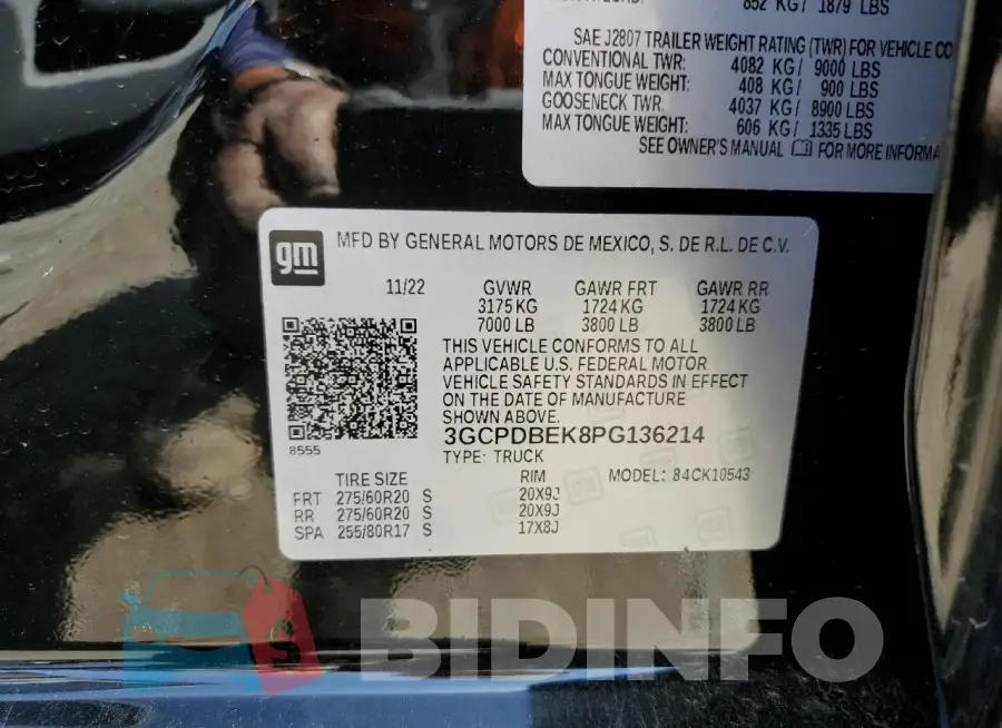 3GCPDBEK8PG136214 Photo# 13