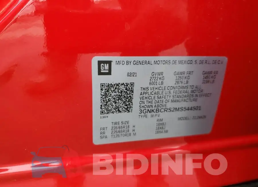 3GNKBCRS2MS544501 Photo# 14