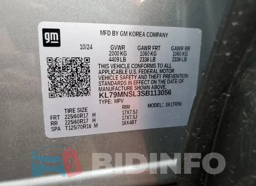 KL79MNSL3SB113056 Photo# 13