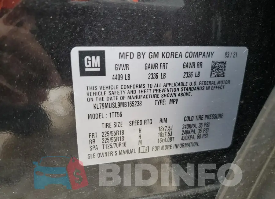 KL79MUSL9MB165238 Photo# 13