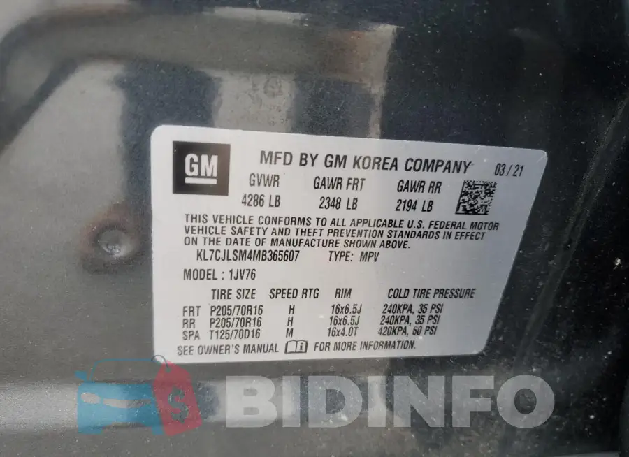 KL7CJLSM4MB365607 Photo# 13