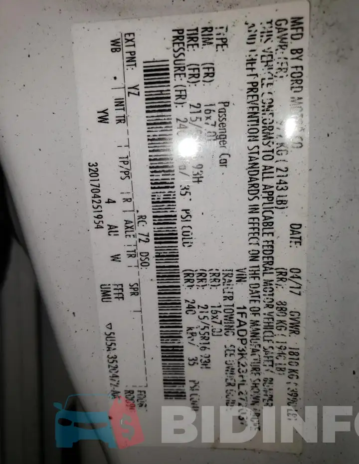 1FADP3K23HL272037 Photo# 12