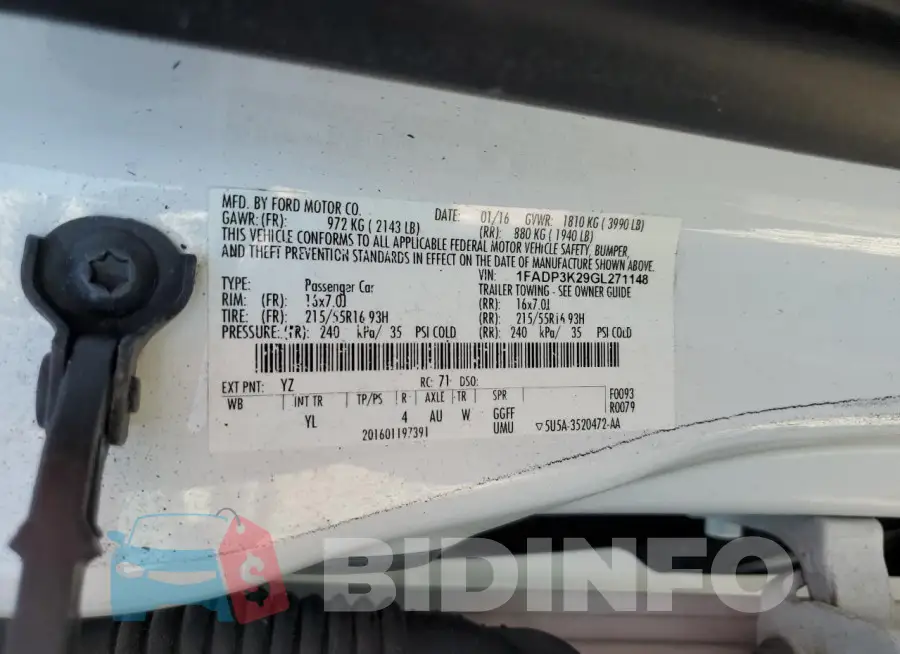 1FADP3K29GL271148 Photo# 12