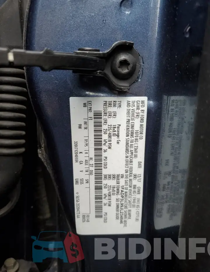1FADP3L99JL234846 Photo# 13